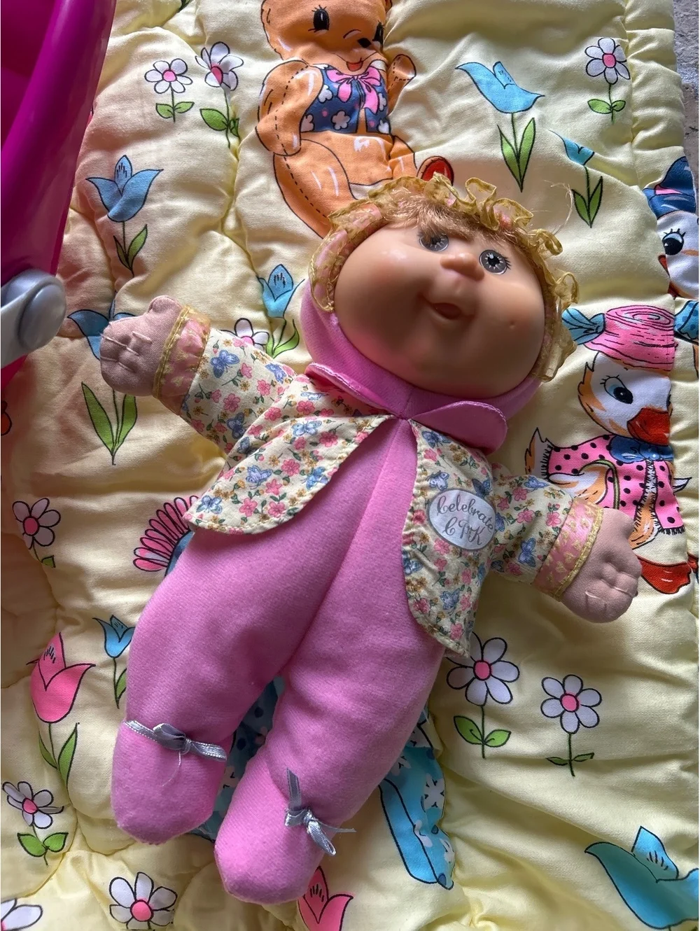 Graco Pink Doll Car Seat with Cabbage Patch Kids Doll